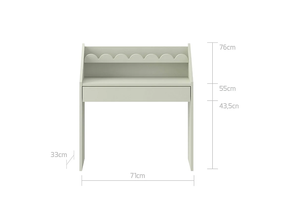 Bureau 1 lade Bellamy Book Nook Groen