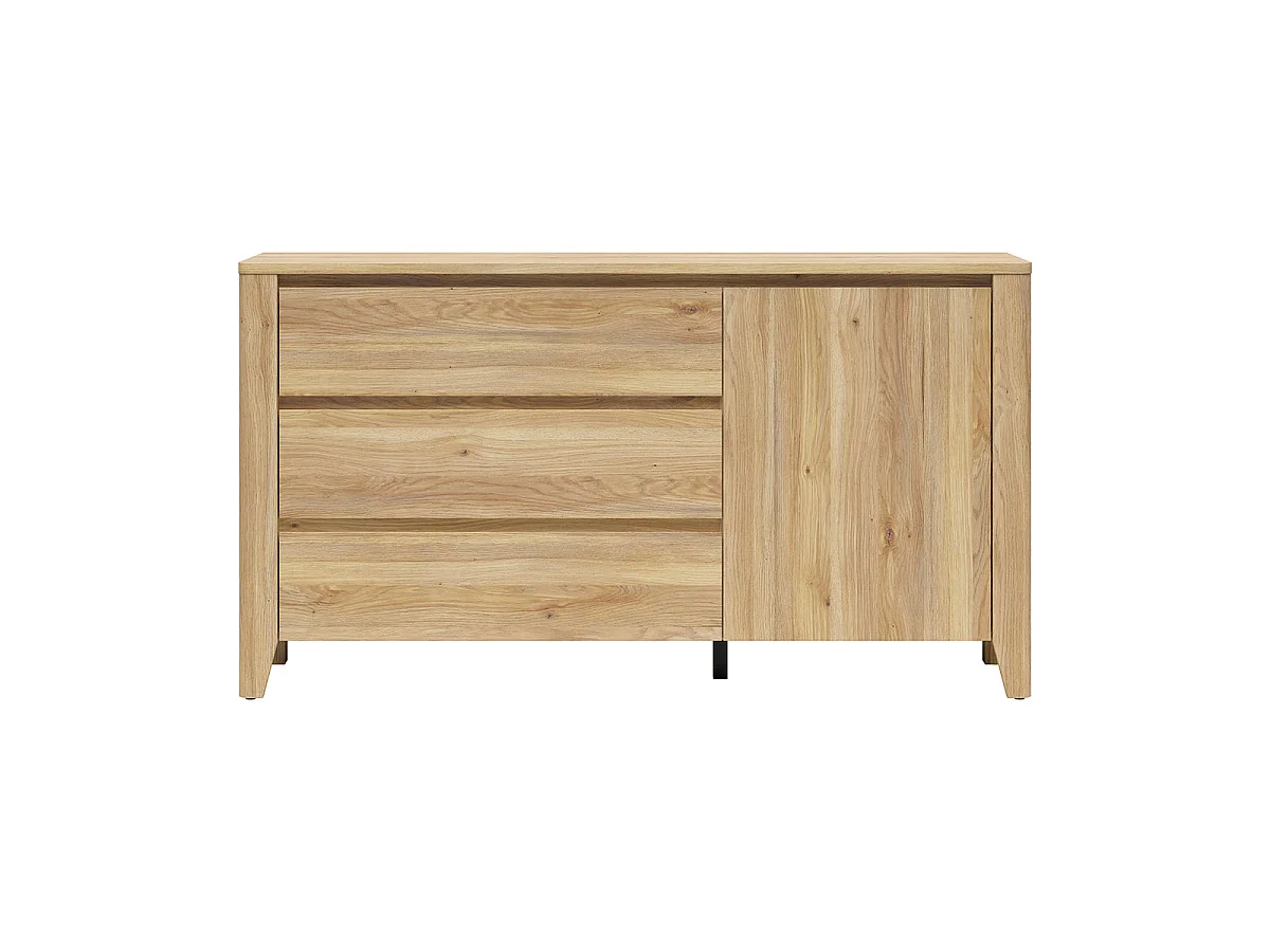 Kommode 3 Schubladen 1 Tür Samara Holz