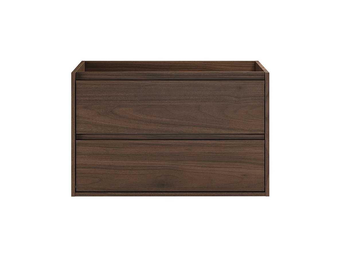 80 cm Vanity Cabinet with Edmé Dark Wood Countertop