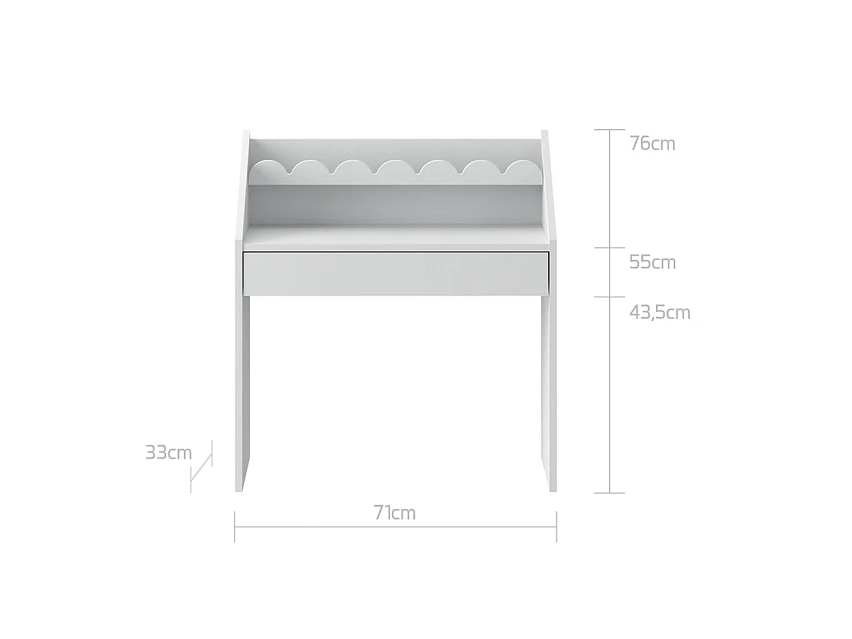 Bureau 1 lade Bellamy Book Nook Wit