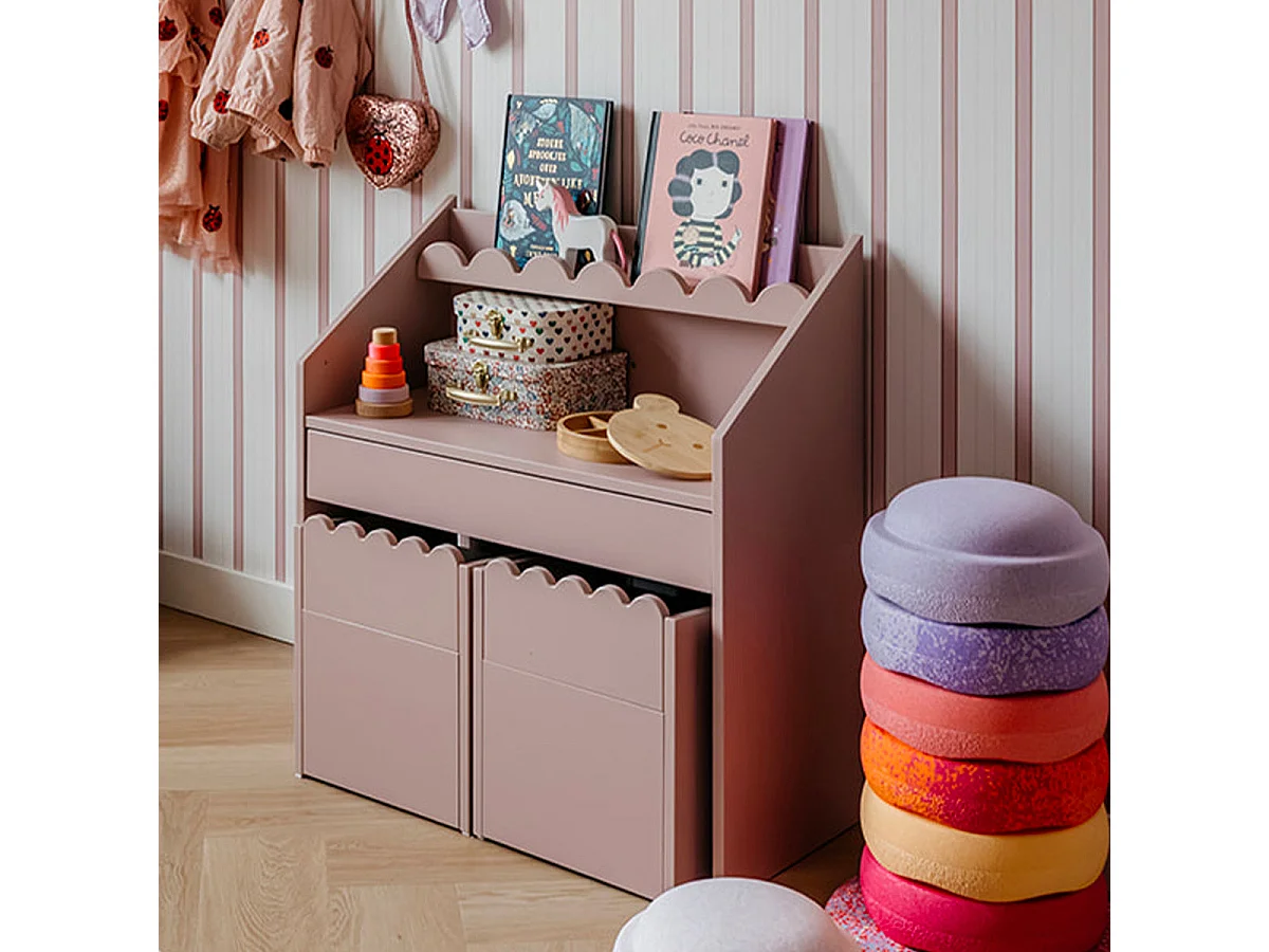 Bureau 1 tiroir Bellamy Book Nook Rose