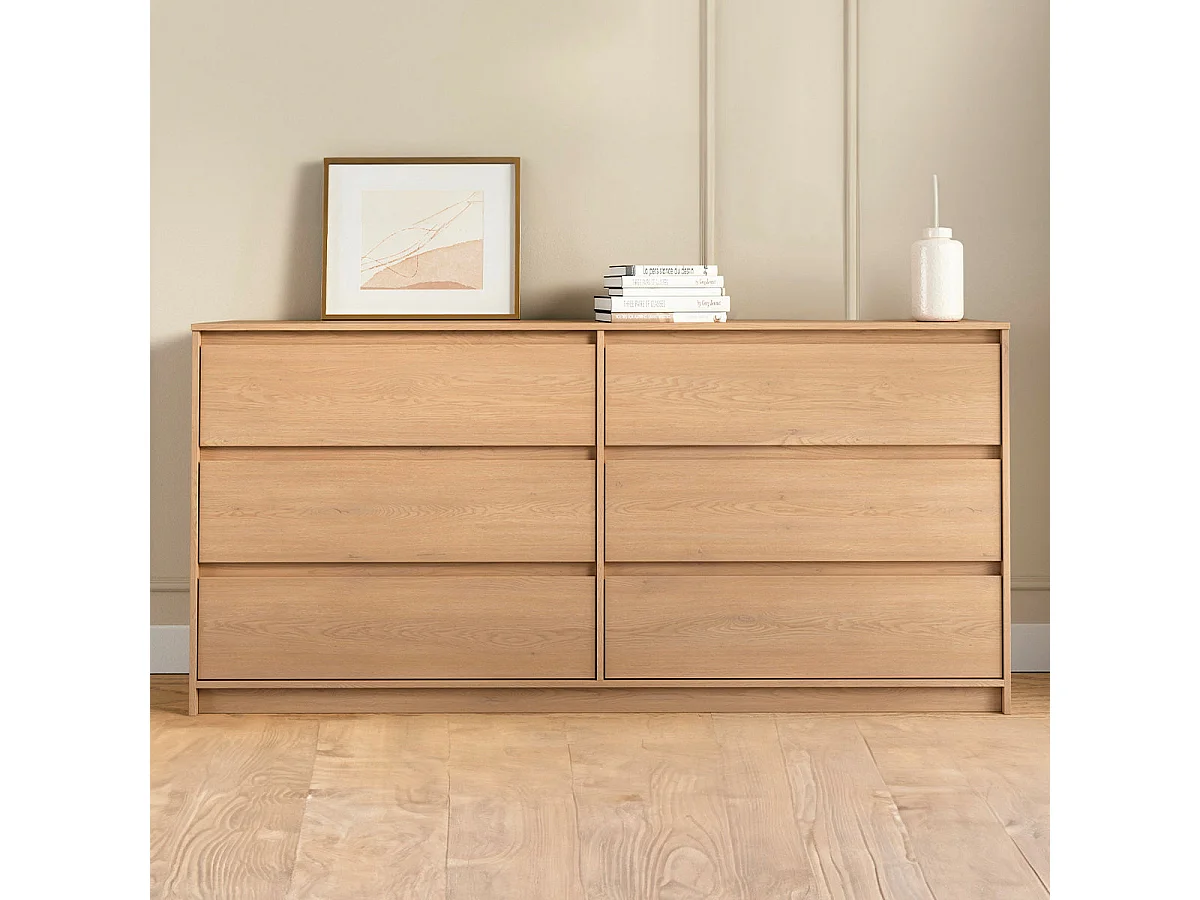 Kommode mit 6 Schubladen Beck Holz