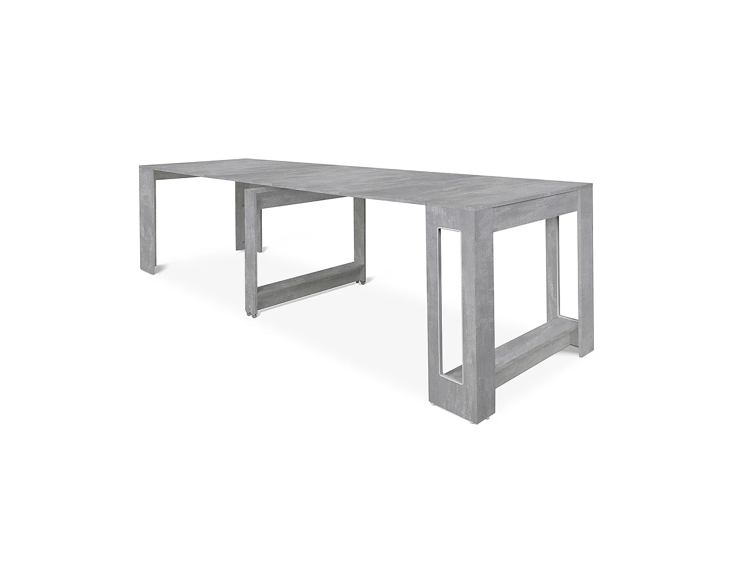 Tavolo consolle allungabile, tavolo da pranzo 45/300×90 cm effetto cemento- Atena