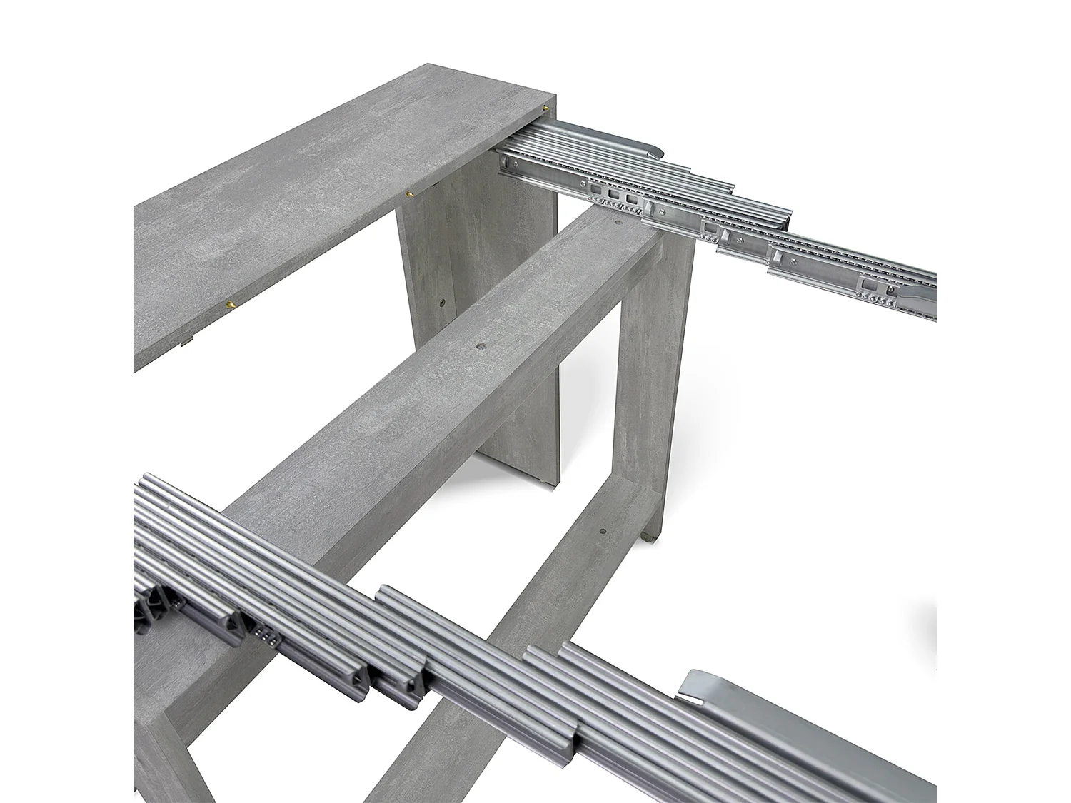 Tavolo consolle allungabile, tavolo da pranzo 45/300×90 cm effetto cemento- Atena