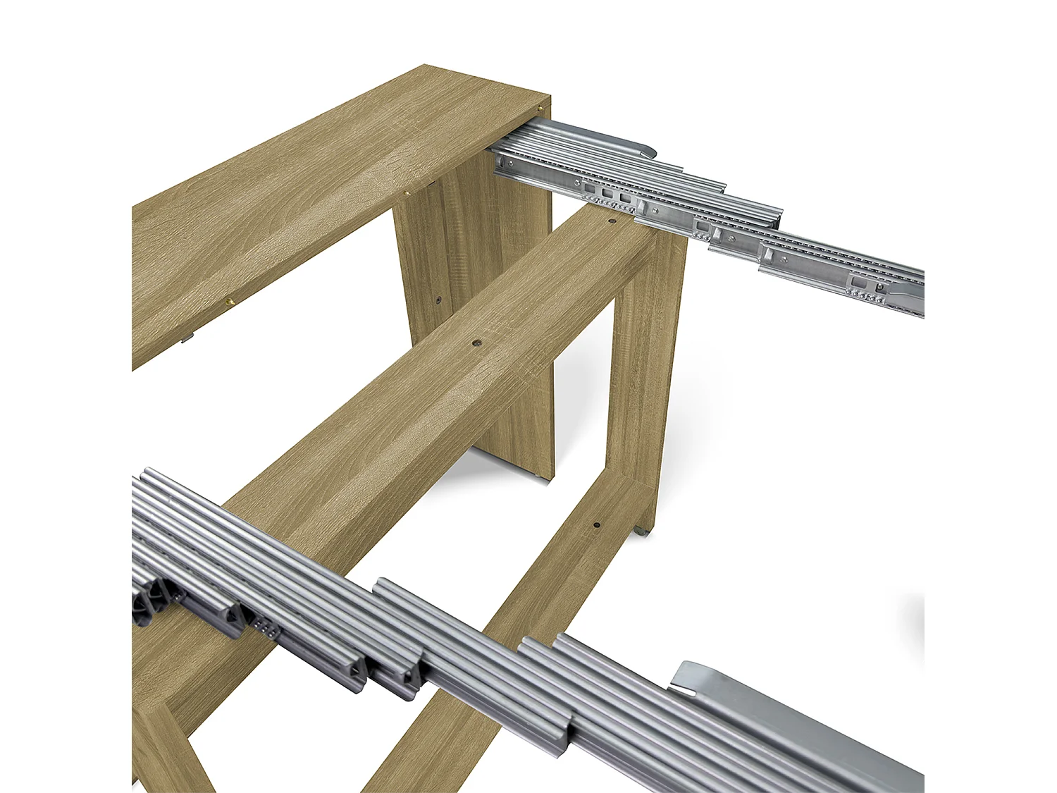 Tavolo consolle allungabile, tavolo da pranzo 45/300×90 cm effetto rovere- Atena