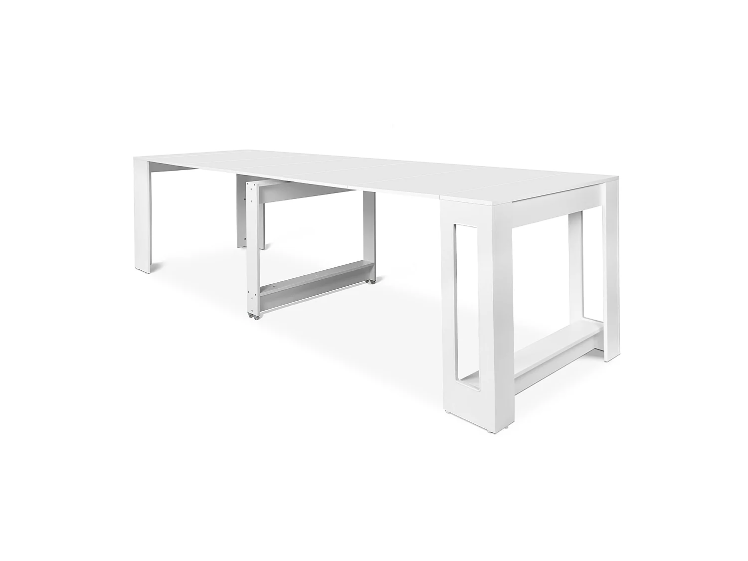 Tavolo consolle allungabile, tavolo da pranzo 45/300×90 cm bianco- Atena