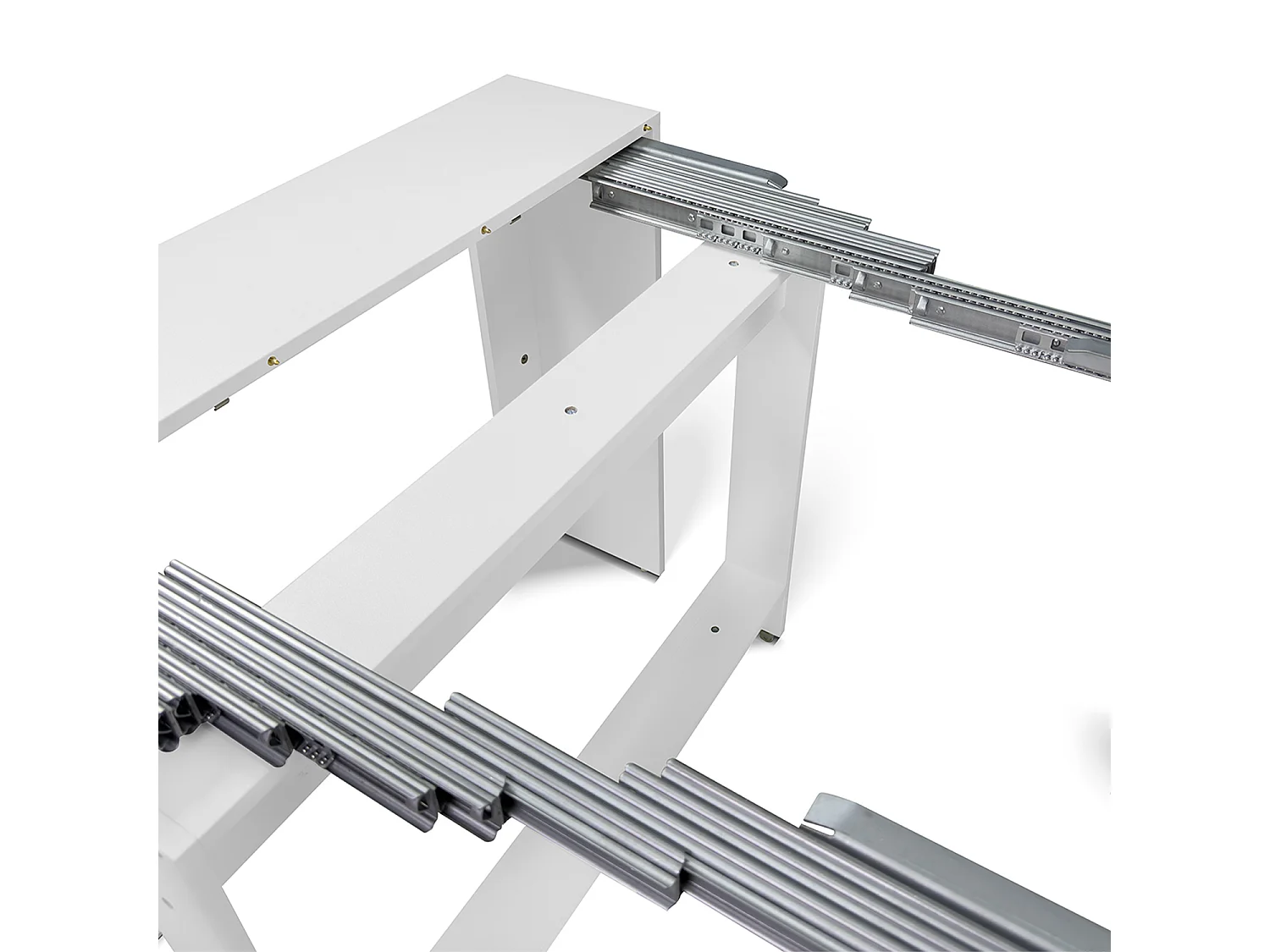 Tavolo consolle allungabile, tavolo da pranzo 45/300×90 cm bianco- Atena