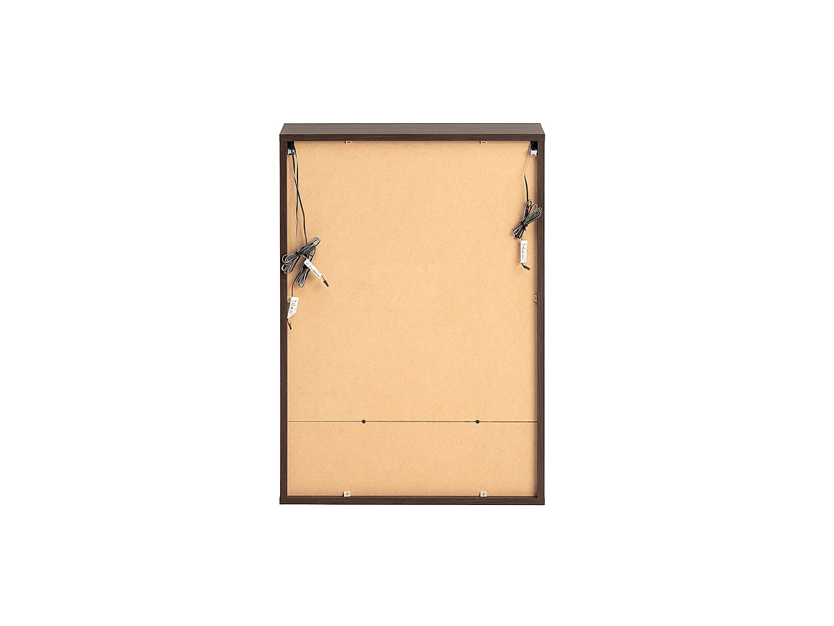 Miroir armoire murale 2 portes 60cm Moka Bois foncé