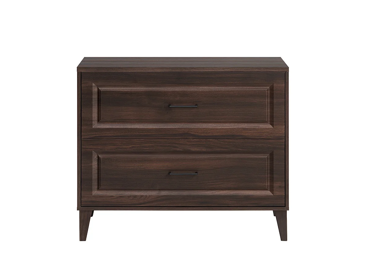 Waschtischunterschrank 100 cm mit Waschtischplatte Moka Dunkles Holz