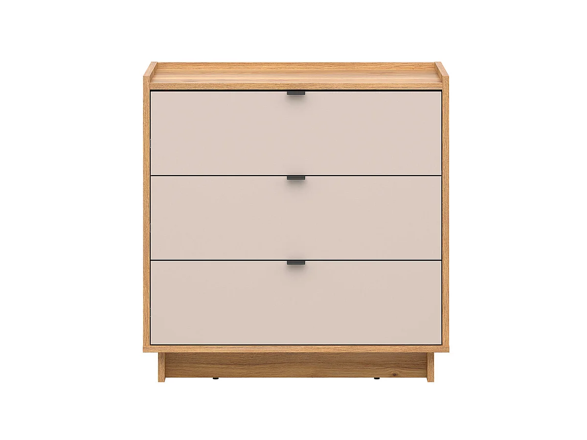 Kommode 3 Schubladen Donna Kaschmir und Holz