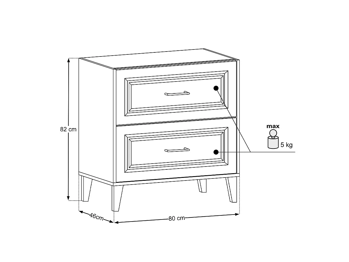 Mobile sottolavabo 80cm Moka Legno scuro