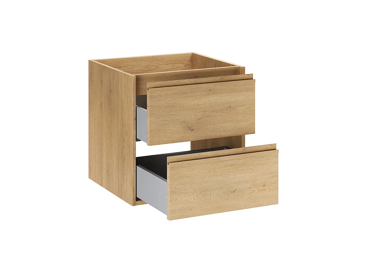 Meubelset met enkele inbouwwastafel 50 cm en kolom Edmé Bois