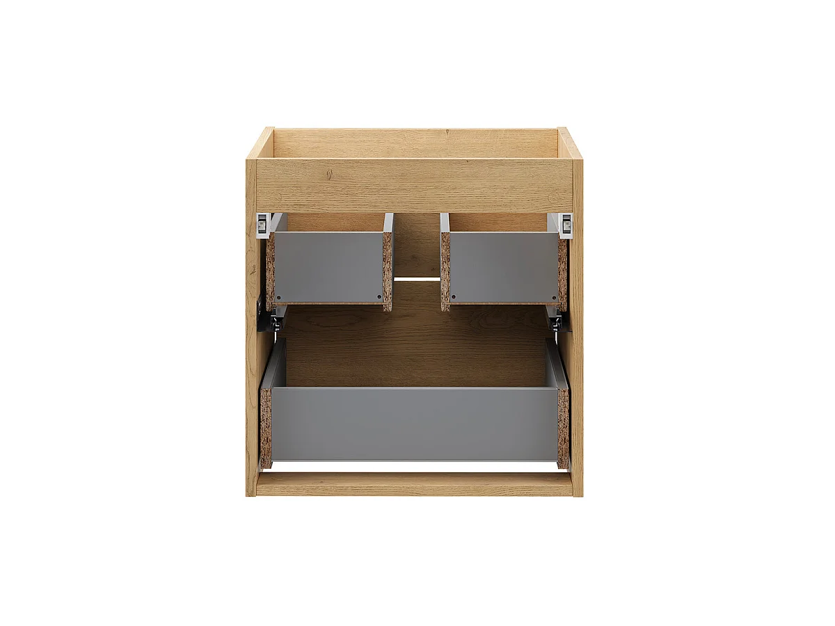 Meubelset met enkele inbouwwastafel 50 cm en kolom Edmé Bois