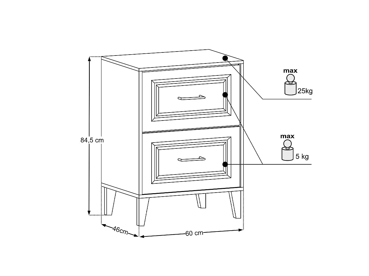 60-cm Vanity Cabinet with Moka Dark Wood Countertop