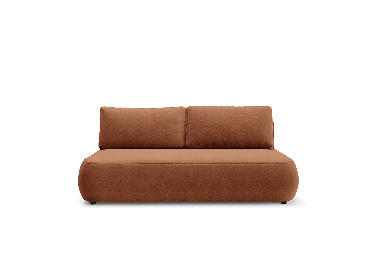 Canapé convertible 3 places avec coffre Antonio Terracotta
