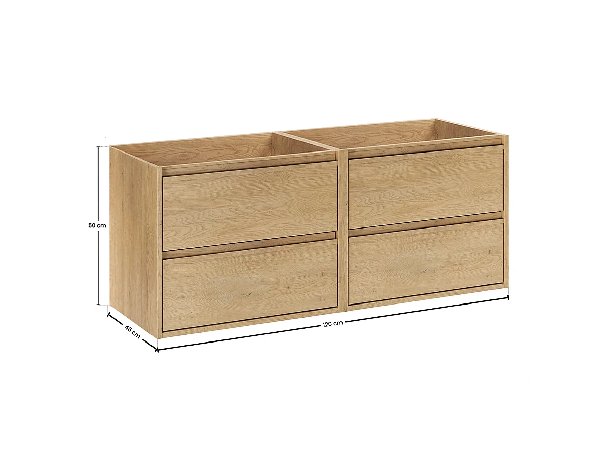 Wastafelonderkast 120 cm Edmé Bois