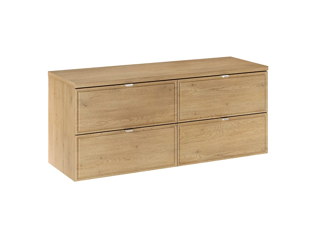 Set onderkast 120cm en hoge kast Elias Hout