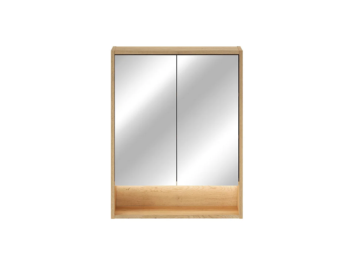 Meubelcombinatie met dubbele wastafel 120 cm en spiegelkasten Edmé Bois