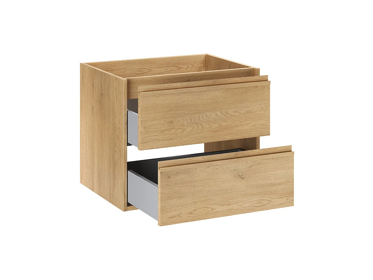 Wastafelmeubel met enkele wastafel 60 cm Edmé Bois