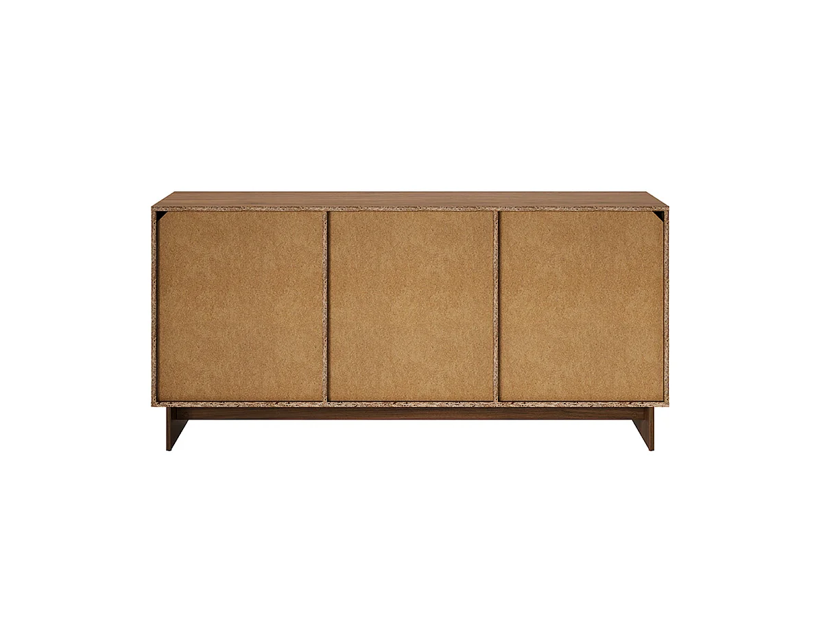 Buffet 2 portes 3 tiroirs Riyo Bois foncé