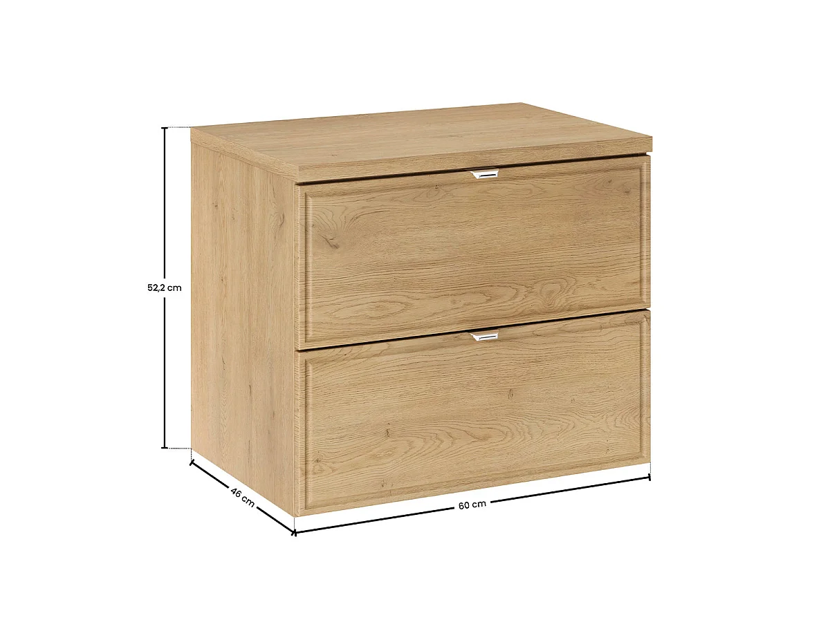 Meuble simple vasque 60cm Elias Bois