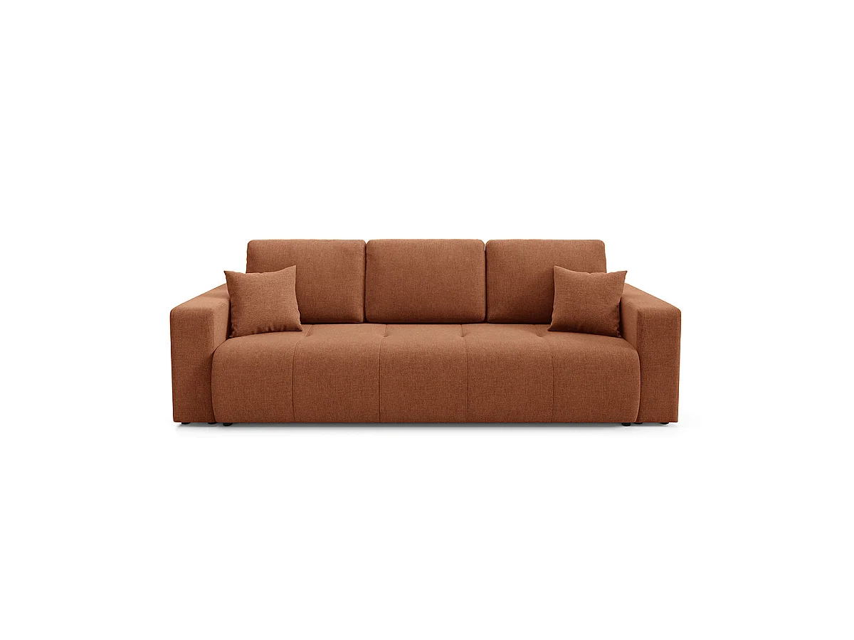 Canapé 3 places convertible avec coffre Giulia Terracotta