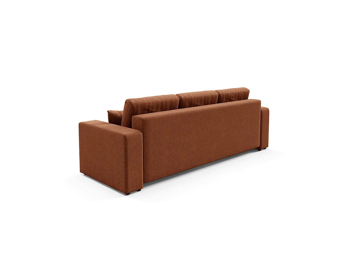 Canapé 3 places convertible avec coffre Giulia Terracotta