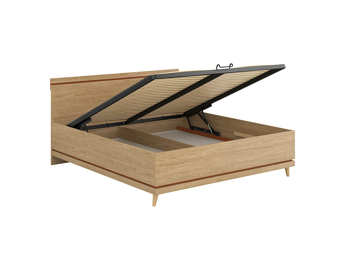 Cama con cajones 180x200 somier incluido Sandy Madera
