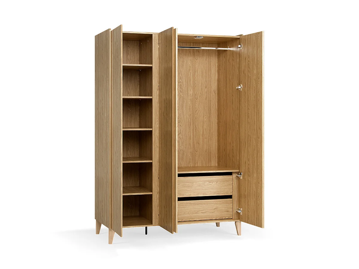 3-türiger Kleiderschrank Vox Muve Holz