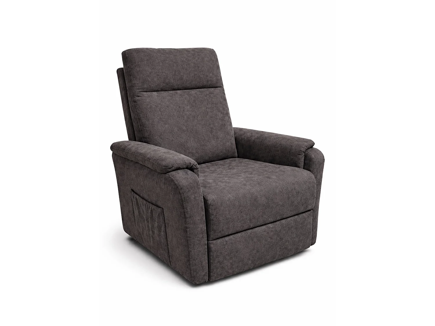 Sillón relax 101x75x74 cm de tela con motor eléctrico y eleva personas gris oscuro Delta