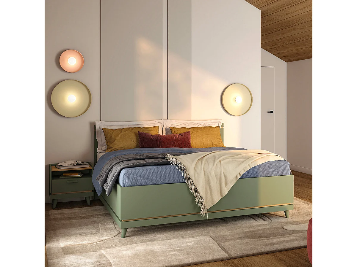 Cama 180x200 somier incluido Sandy Verde