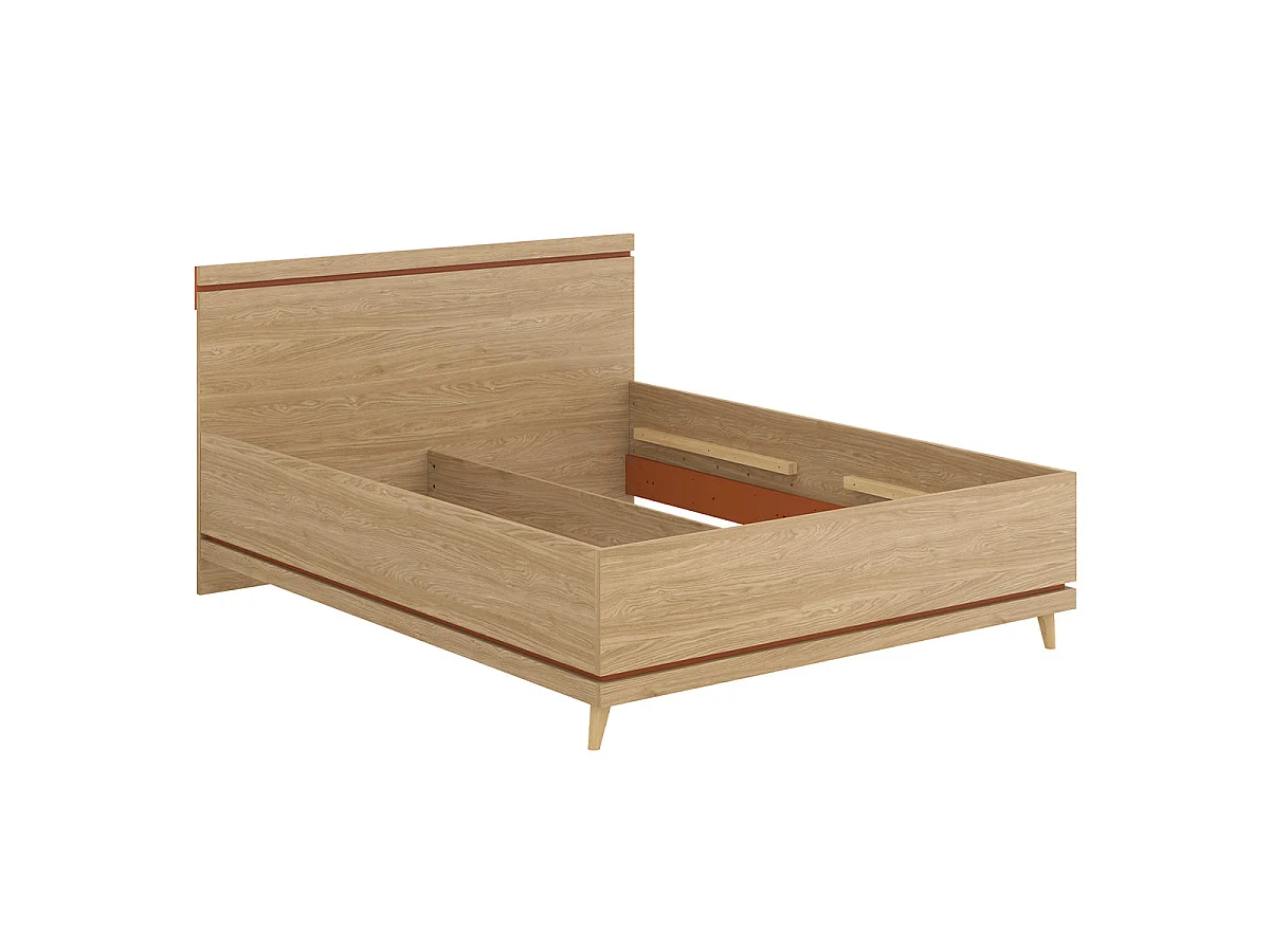 Cama 160x200 somier incluido Sandy Madera