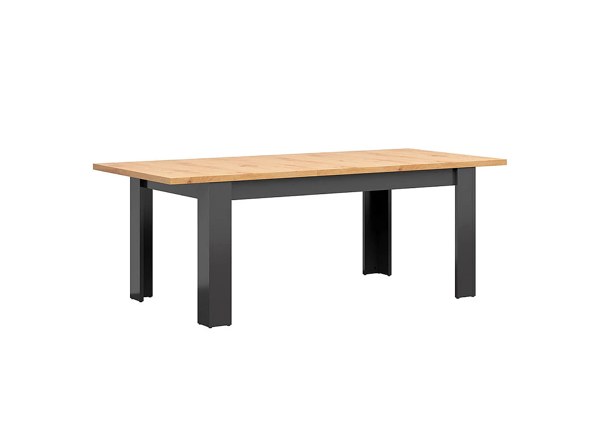 Table à manger extensible 6 à 8 places Duck Gris anthracite et Bois