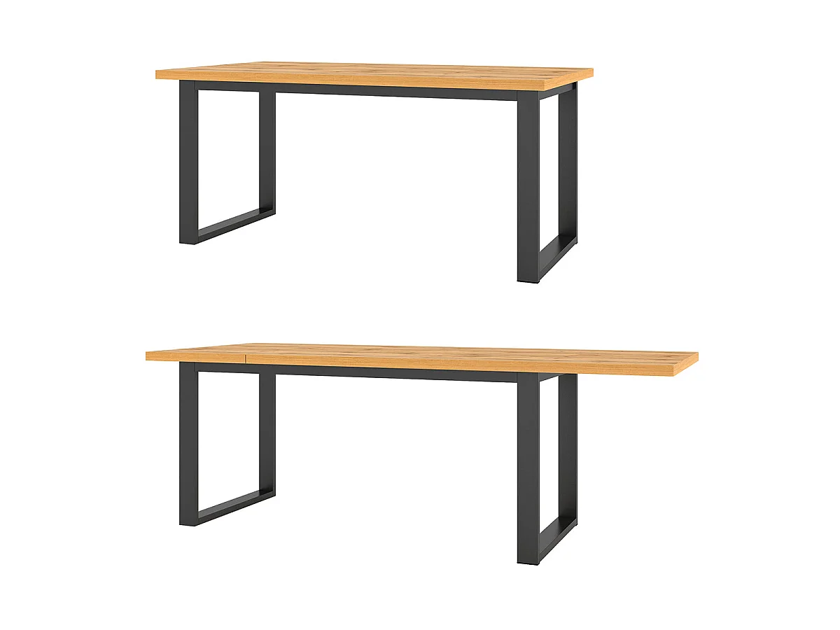 Table à manger extensible 6 à 8 places Eden Bois et Metal