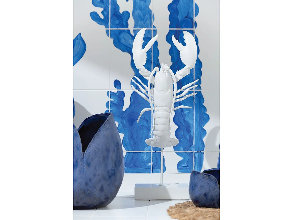 Statue Homard en Résine "Amos" 57cm Blanc