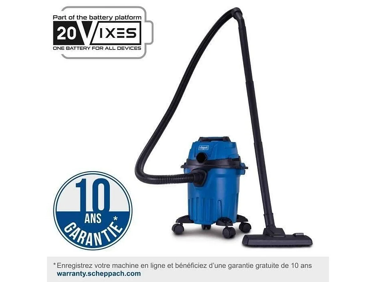 Aspirateur eau et poussière sans fil SCHEPPACH C-NTS15-X 12 L 20 V avec fonction soufflage