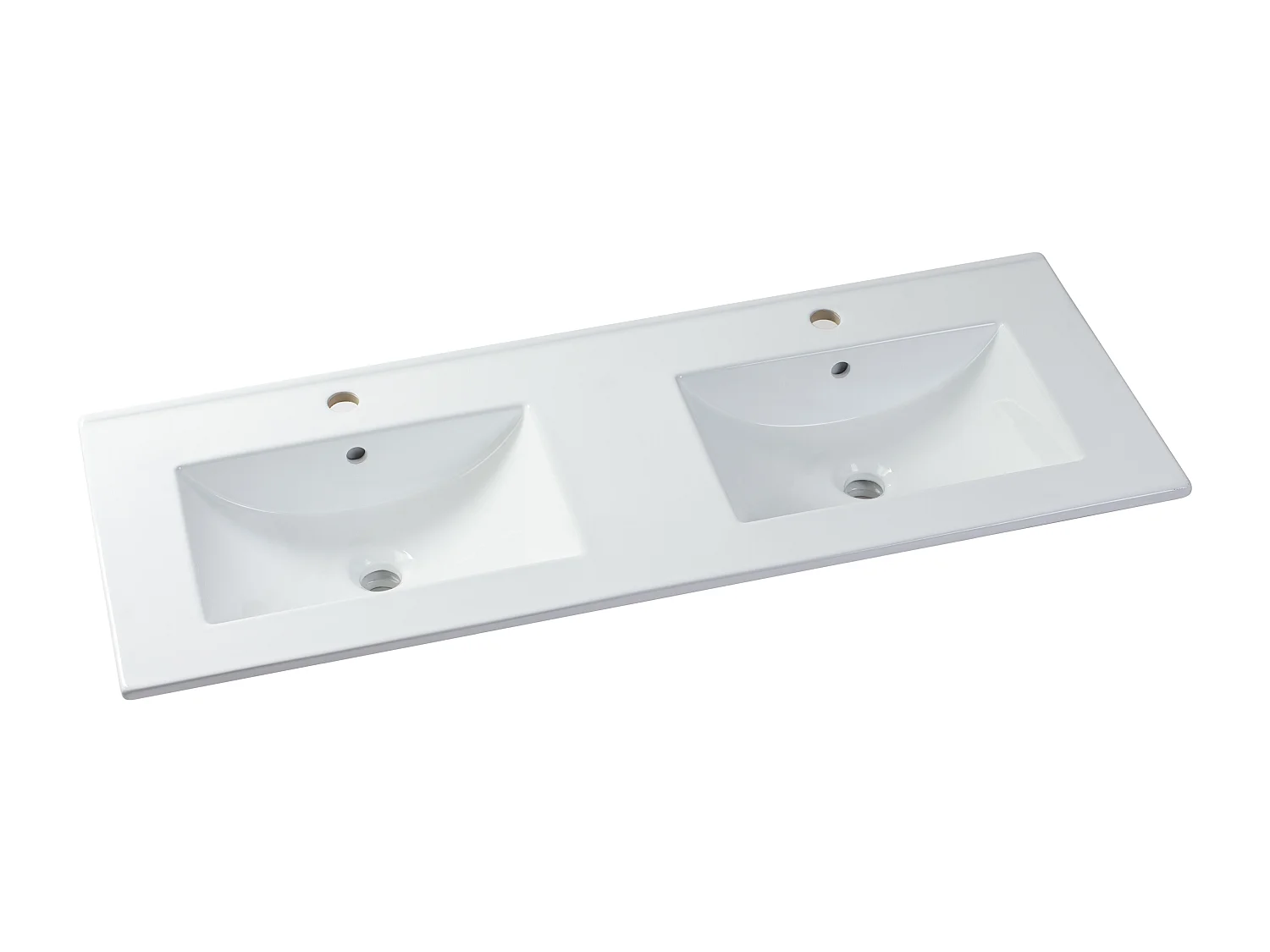 Meuble de salle de bain suspendu avec vasque à encastrer - Naturel foncé - 120 cm - UBRILA