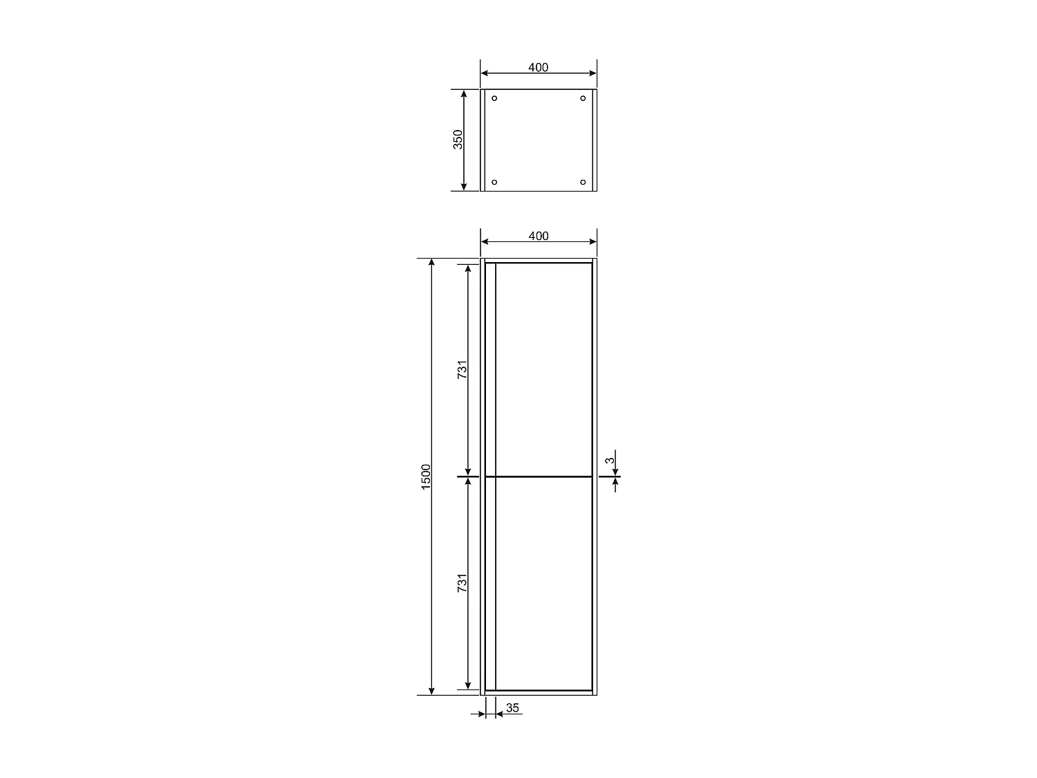 Meuble de salle de bain suspendu avec vasque à encastrer et colonne - Naturel foncé - 120 cm - UBRILA