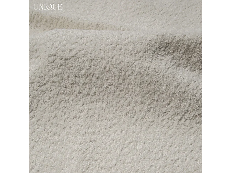 Lit coffre 140 x 200 cm en tissu capitonné bouclette beige – MIRACLE