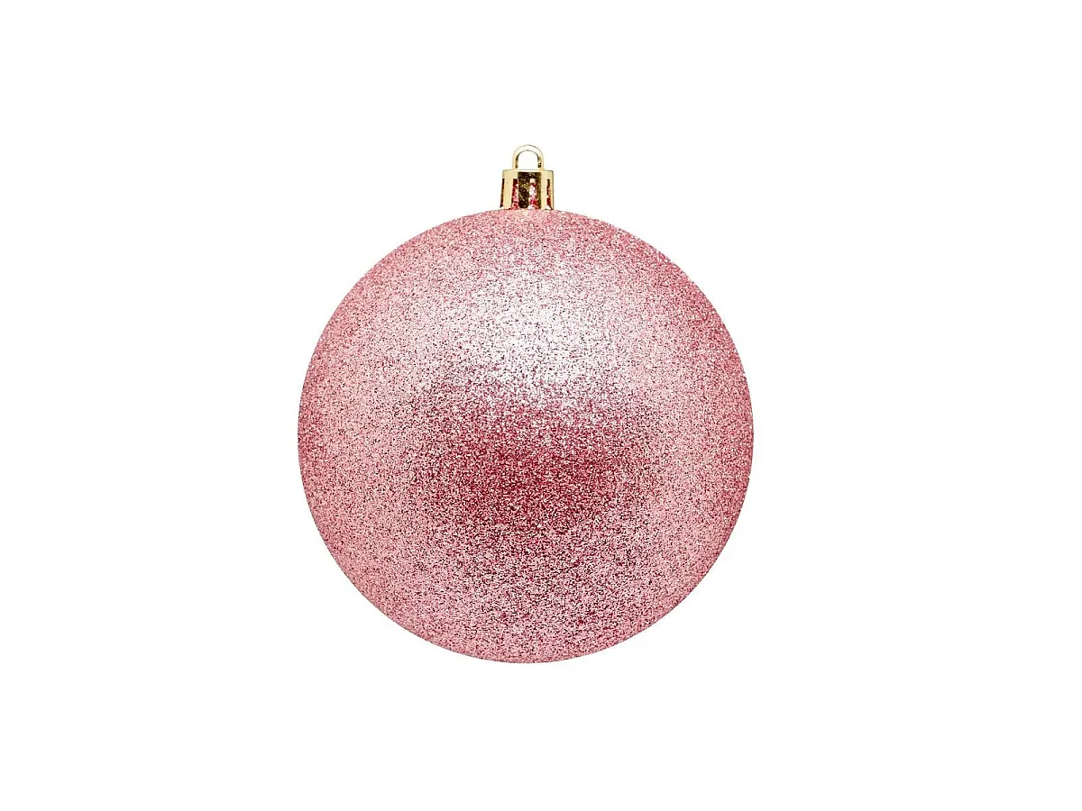 Lot de 4 Boules de Noël "Jokli" 10cm Rose