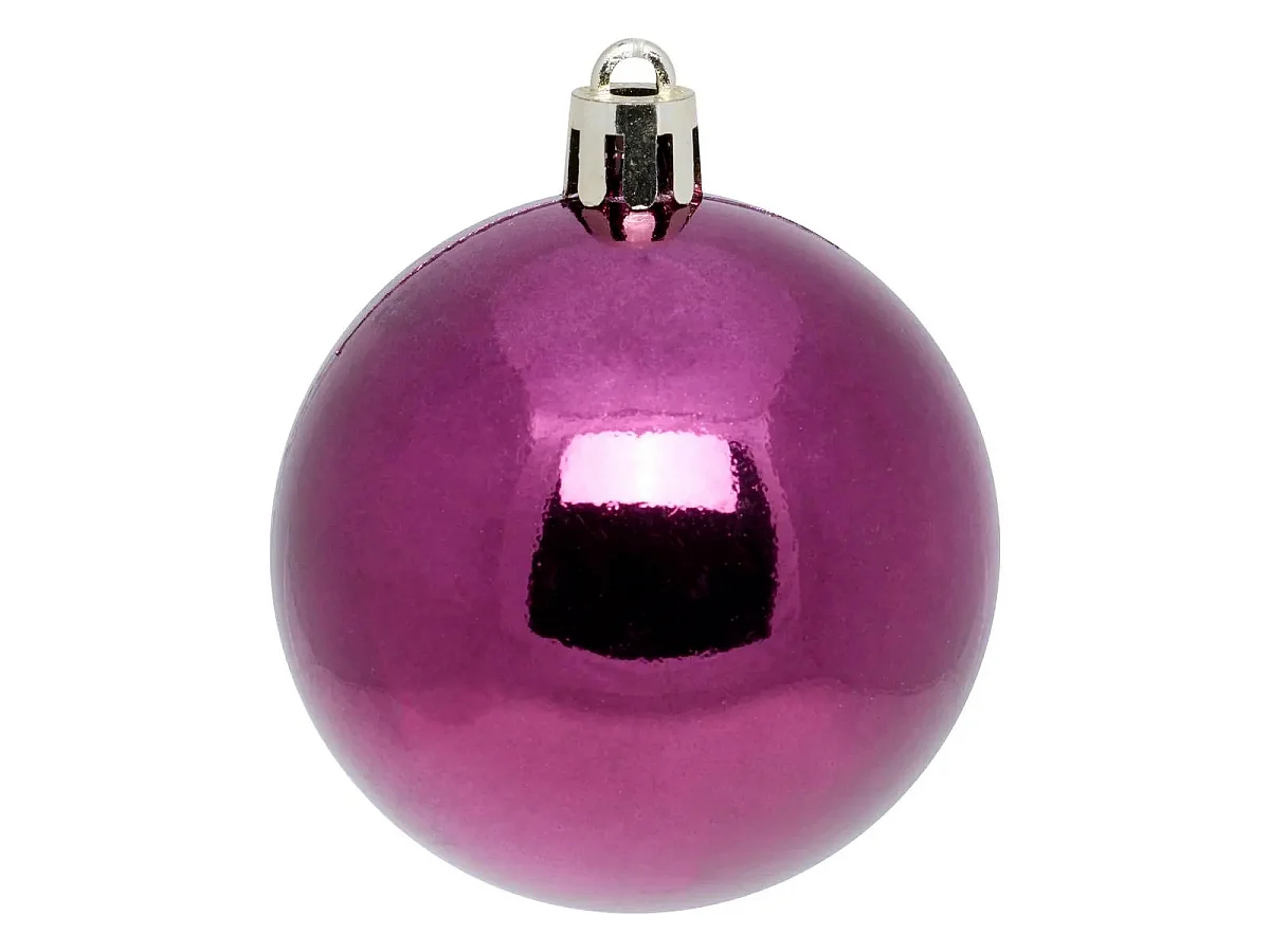 Lot de 4 Boules de Noël "Jokli" 10cm Violet