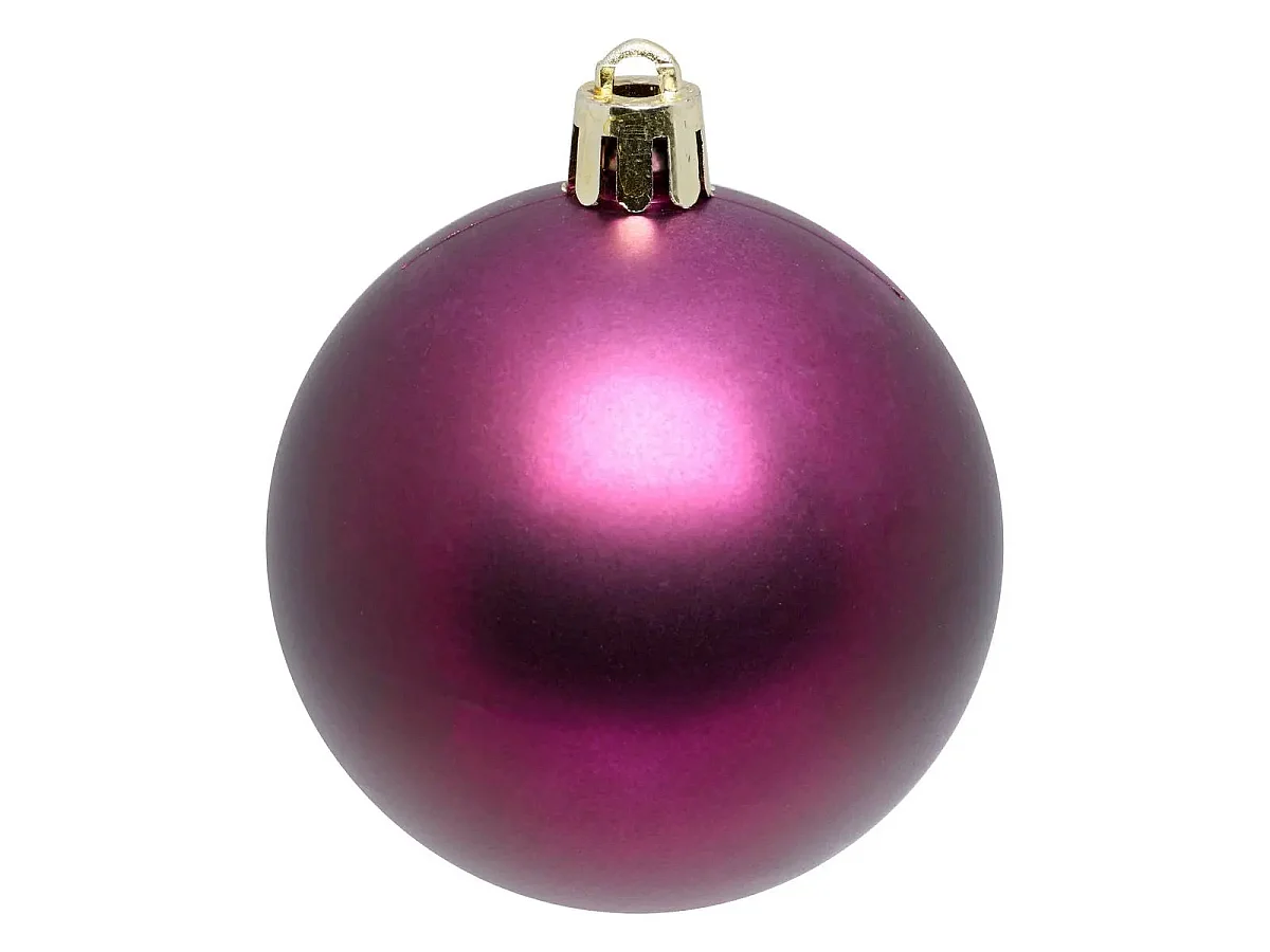 Lot de 4 Boules de Noël "Jokli" 10cm Violet
