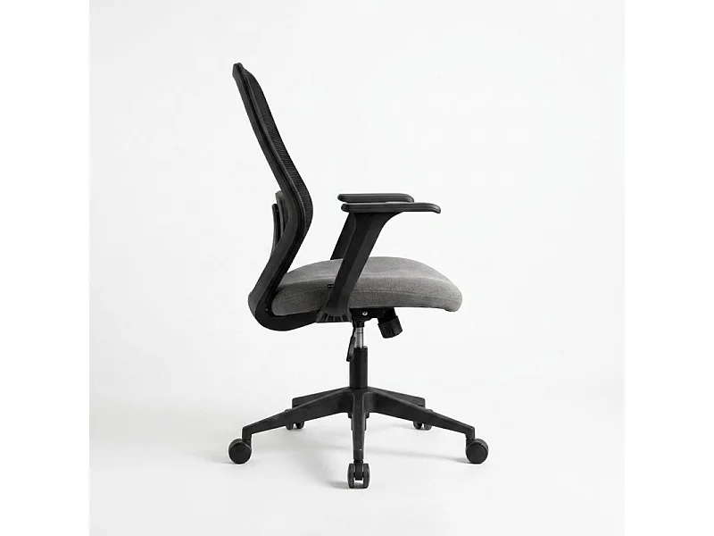 Fauteuil de bureau tissu mesh noir assise réglable – MADDIE