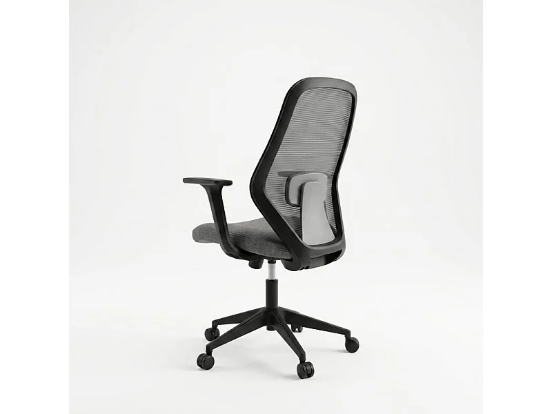 Fauteuil de bureau tissu mesh noir assise réglable – MADDIE