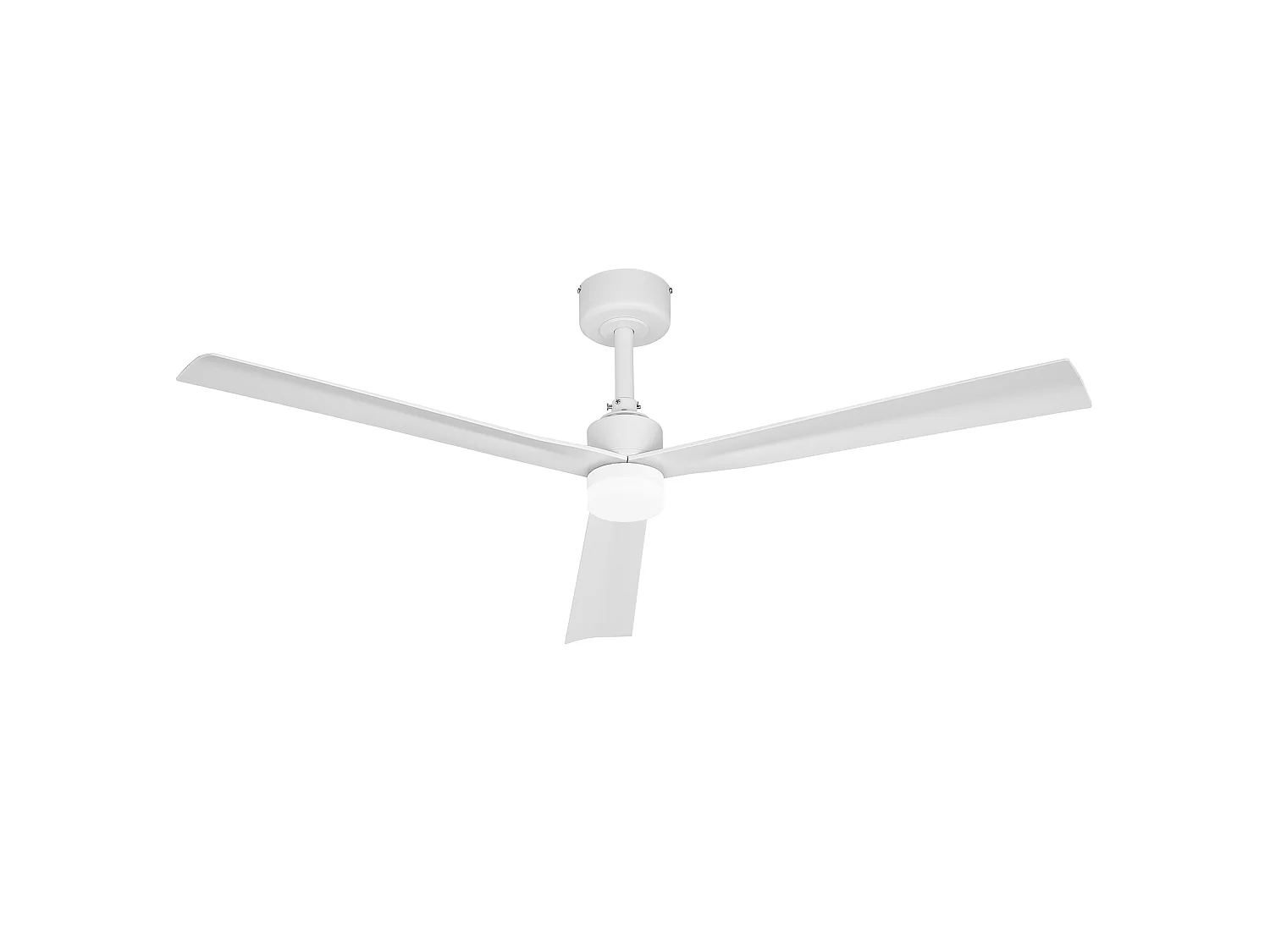 Parrot Uncle Deckenventilator, 127 cm, mit LED-Beleuchtung, mattweißer Deckenventilator mit Dauerlaufmotor, 6 Geschwindigkeitsstufen, Zeitschaltuhr