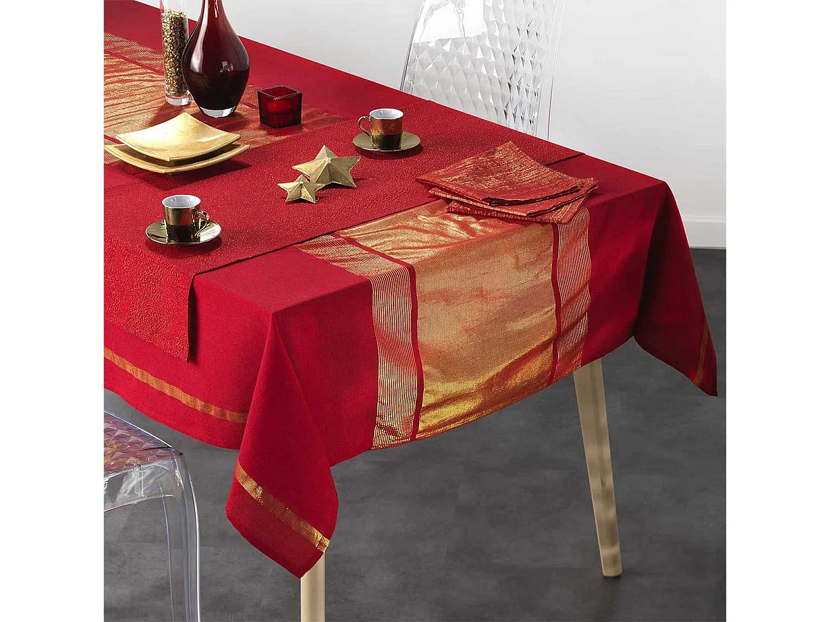 Nappe Rectangulaire "Elegancia" 140x240cm Rouge