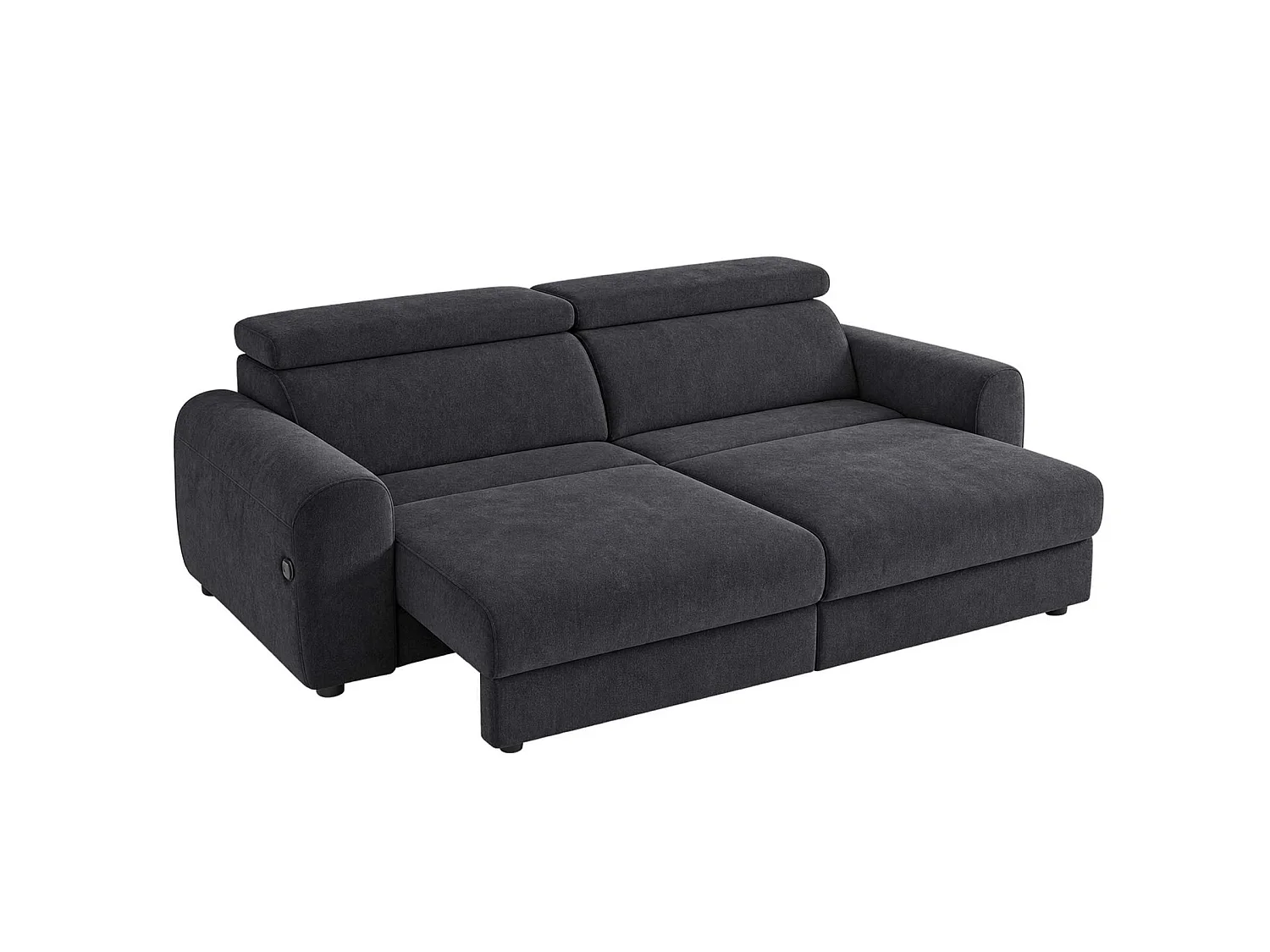 Dawson Black 3 Seater Electric Sofa Bed with Power Sliding Seats