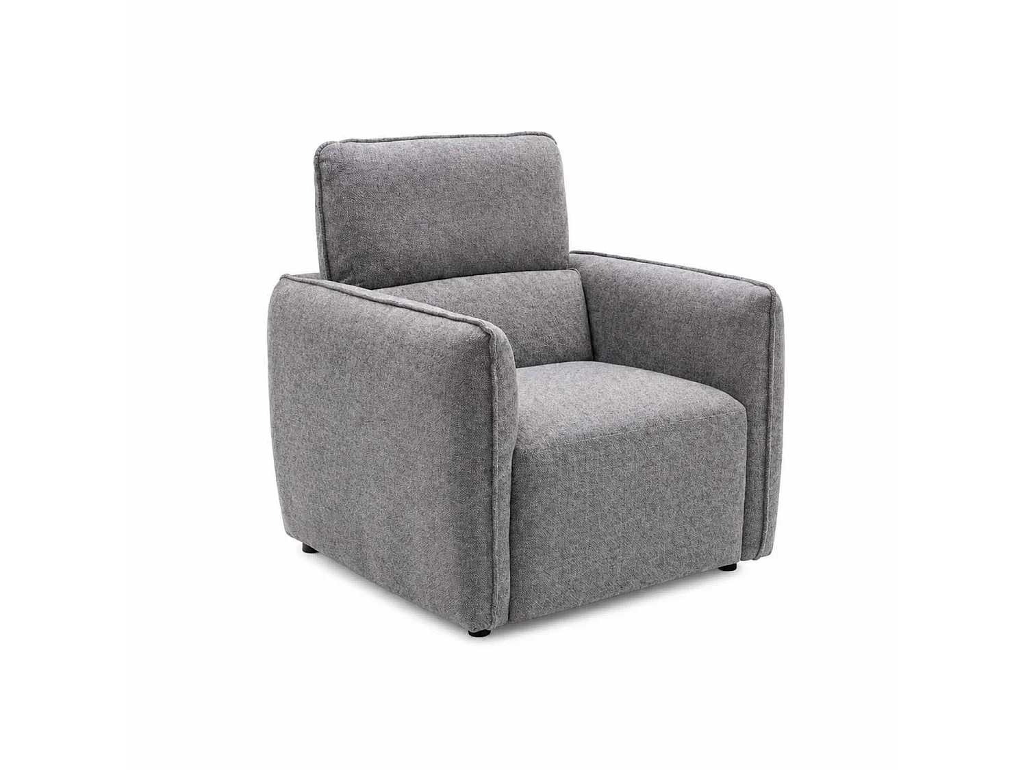 Ashcroft Armchair, Grey Chenille Fabric, High Back