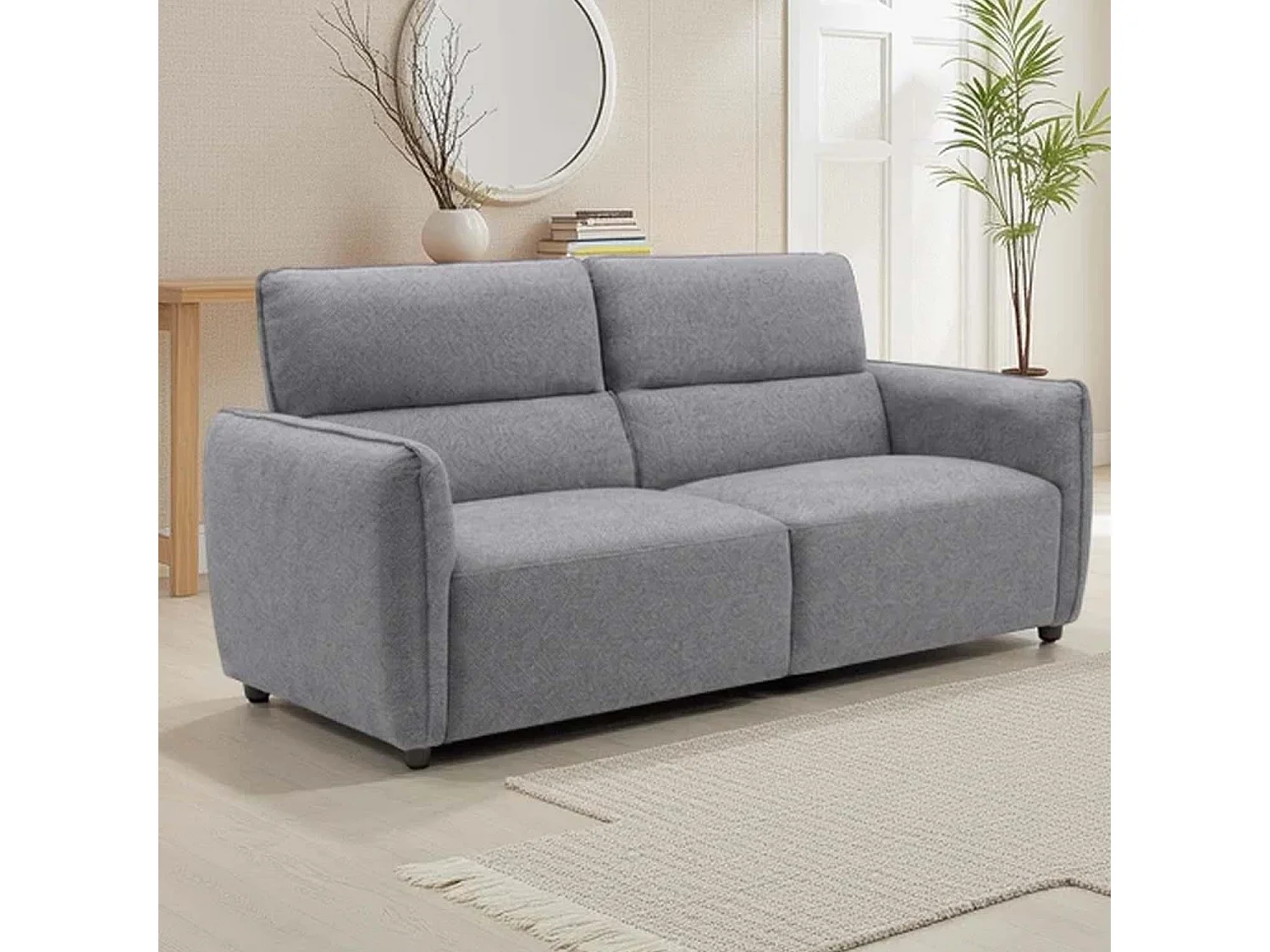 Ashcroft 3 + 2 Seater Sofa Suite, Grey Chenille Fabric
