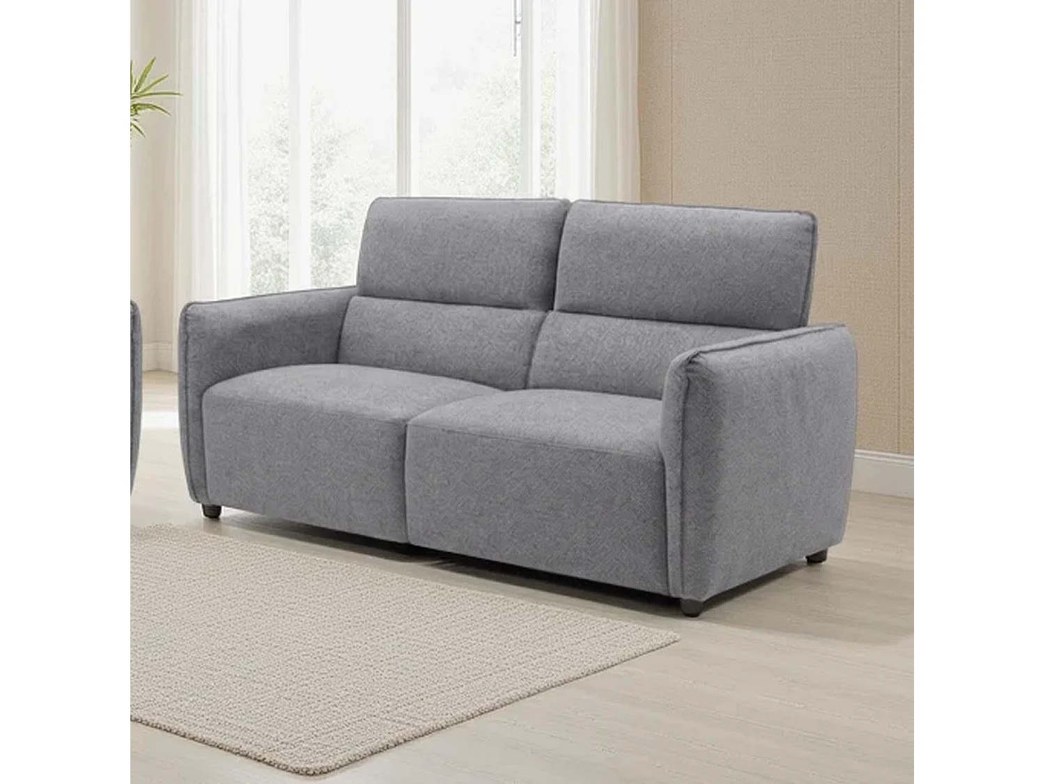 Ashcroft 3 + 2 Seater Sofa Suite, Grey Chenille Fabric
